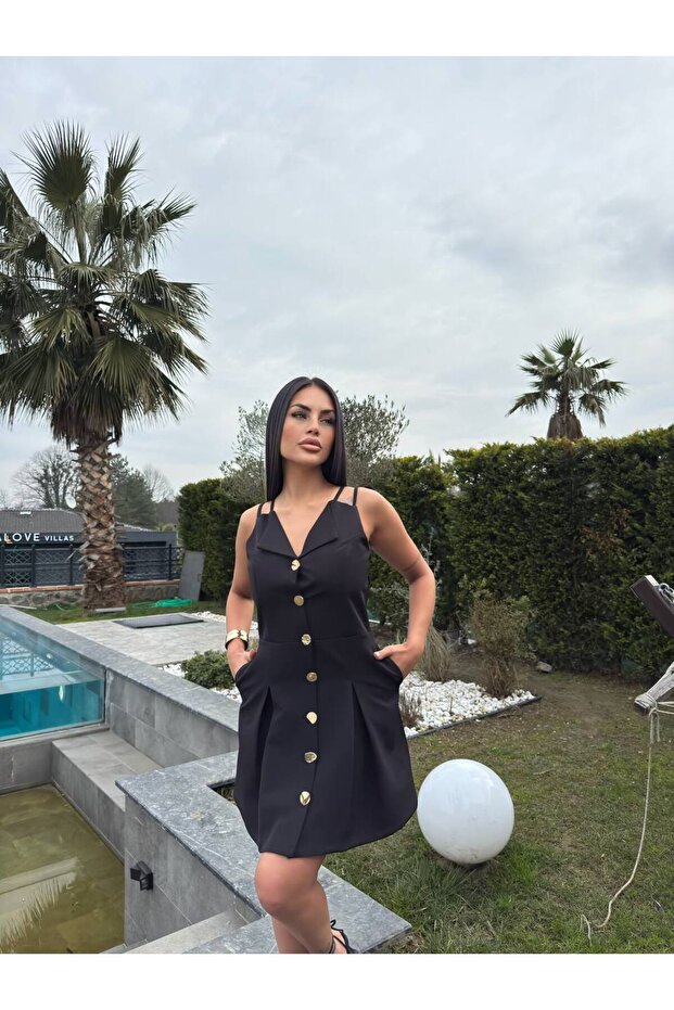 OMUZ ASKILI ELBİSE - 5