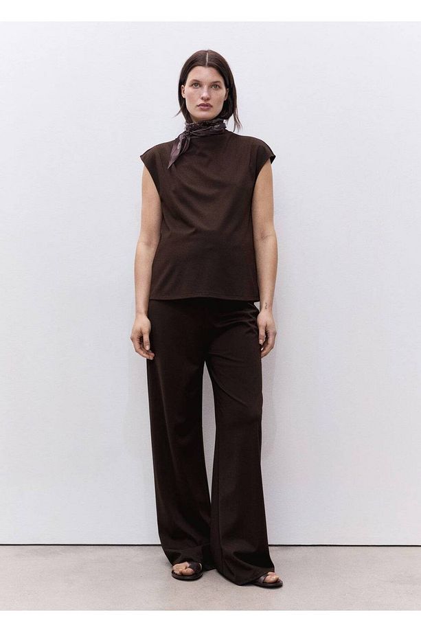 Hamile Için Drape Yaka Tişört - 2