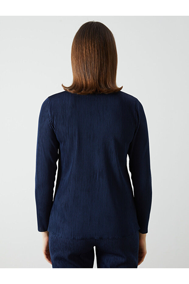 V Yaka Kadın Hırka - 4