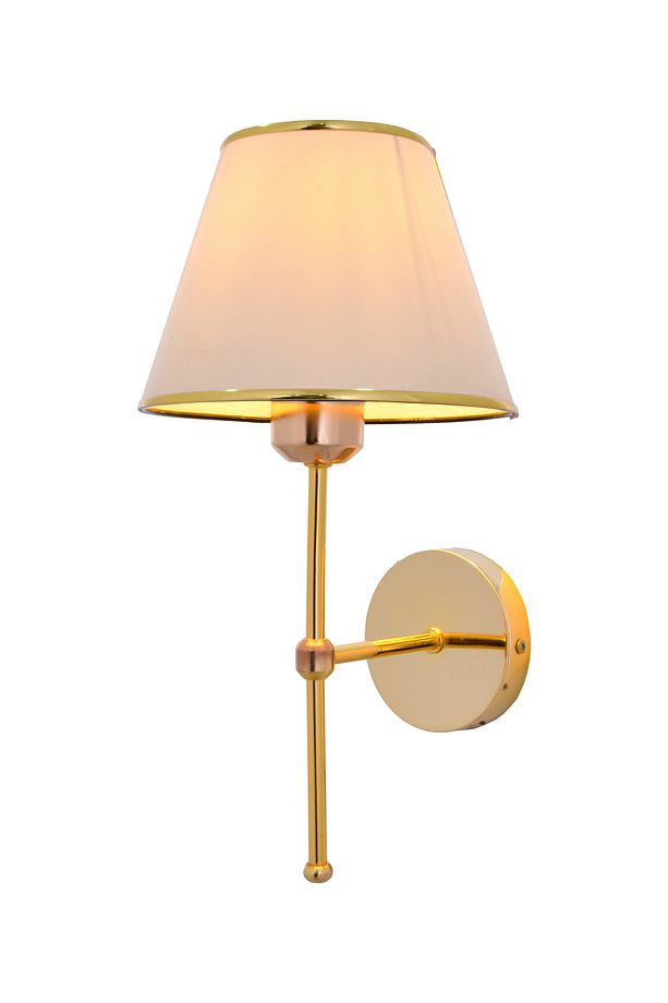 Gold Kaplamalı Krem Şapkalı Duvar Apliği Modern Aplik 1 Adet - 3