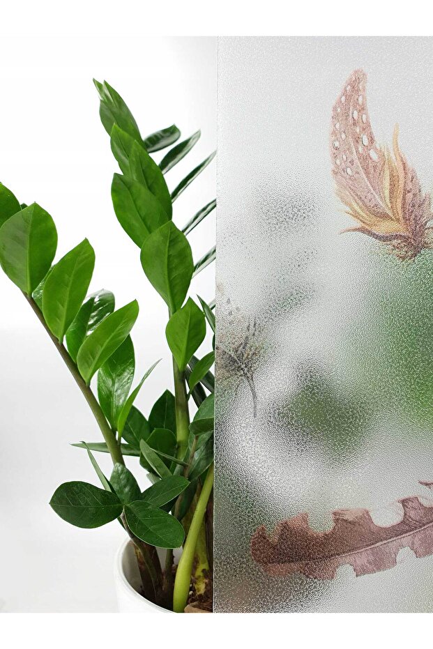 189-0038 Statik Premium Kuştüyü Desen Cam Folyo ( 45 Cm X 1 Mt ) - 4