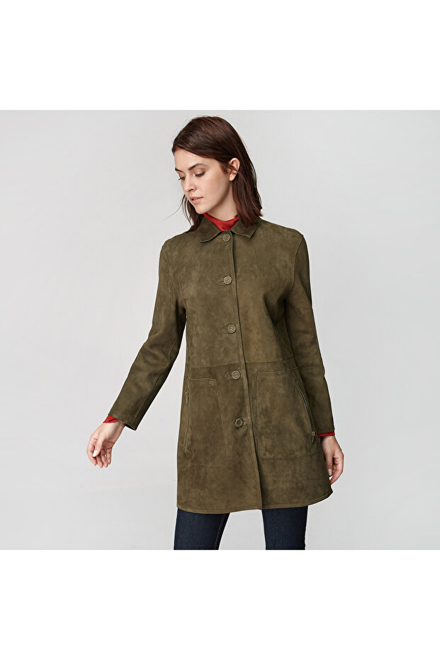 Simonetta Kadın Çift Taraflı Deri Pardösü - 2