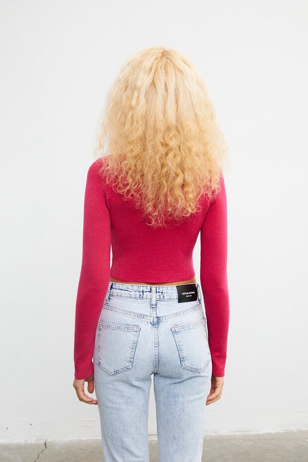 Dik yaka basic crop kazak - 5