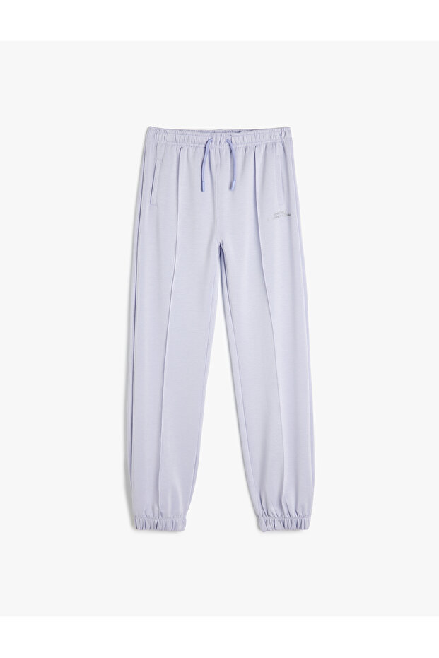 Girl's Purple Basic Jogger Sweatpants
