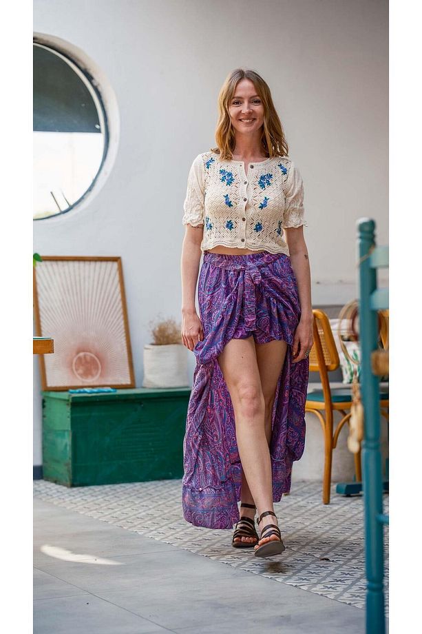 Bohemian Dreamer İpek Şort Etek - 9
