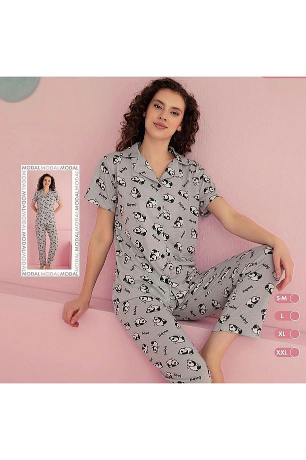 Panda Desen Genç Pijama Takımı - 1