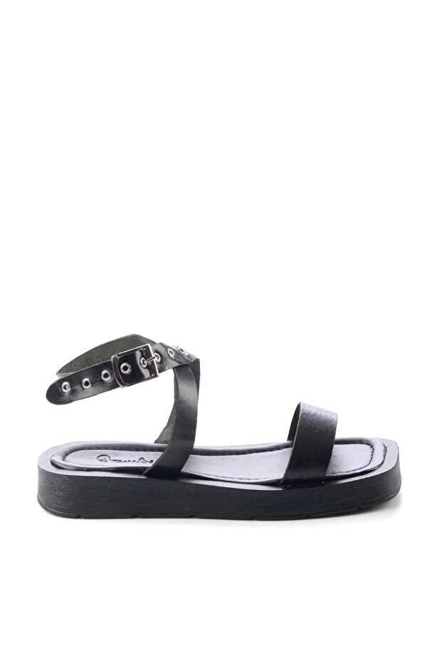 Black Leather Women's Sandals K 05826005203
