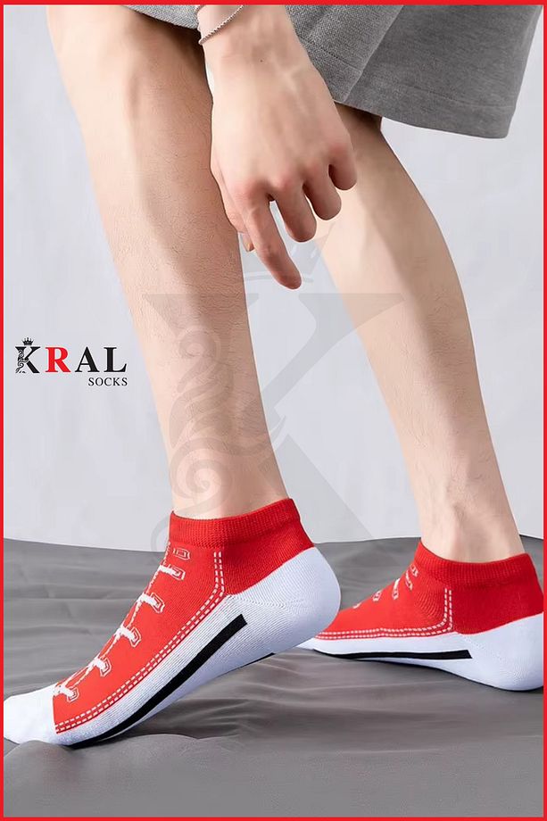 Kadın - Erkek (5 ÇİFT) Spor Ayakkabı Model Pamuklu Terletmez Çorap Seti - 7