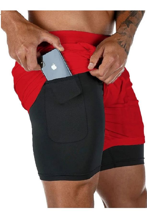 Çocuk Spor Şortu, Alt Siyah Taytlı Çok Cepli 7 8 9 10 11 12 13 14 15 16 Yaş - 1