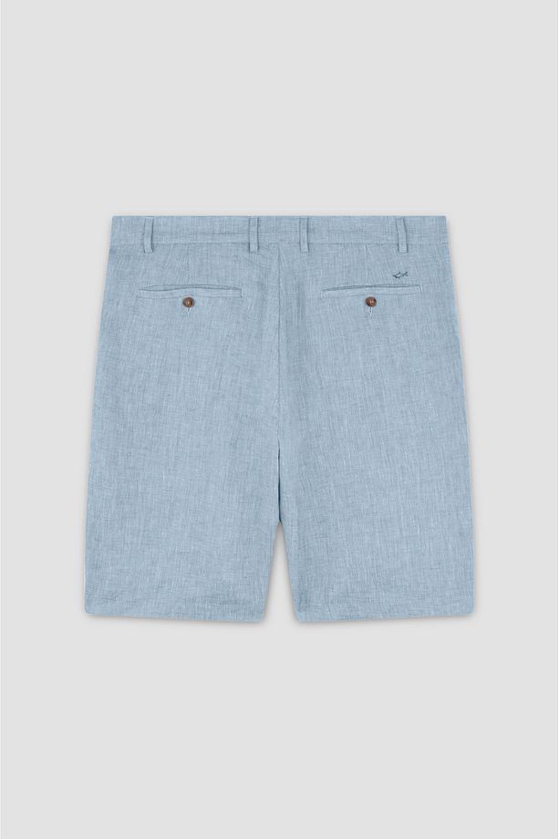 Erkek Regular Fit %100 Keten Normal Bel Mavi Şort 25414042-720 - 7