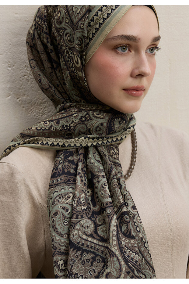 EMERALD DESEN ŞAL BEJ - 2