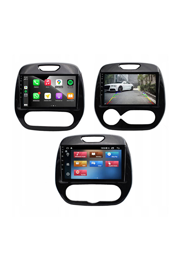 Renault Captur Araç Multimedya Android Ekran Carplay Double Teyp 2+32 9" 13-19 P.Black BLUEWAY - 2