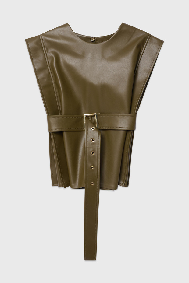 Kemerli Deri Bluz - 8