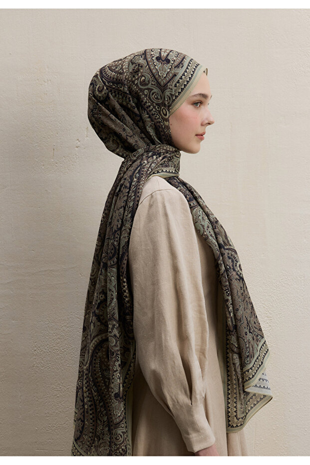 EMERALD DESEN ŞAL BEJ - 3