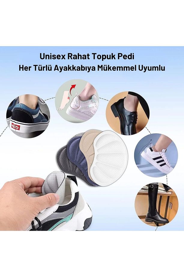 Spor Ayakkabı Ortopedik Topuk Tamir Yaması, Kendinden Yapışkanlı Ayakkabı Vurma Önleyici Ped, Siyah - 6