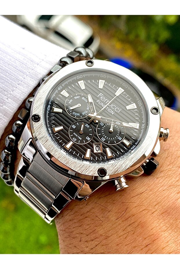 Function ساعة يد رجالية نشطة لجميع الوظائف + هدية سوار - 3