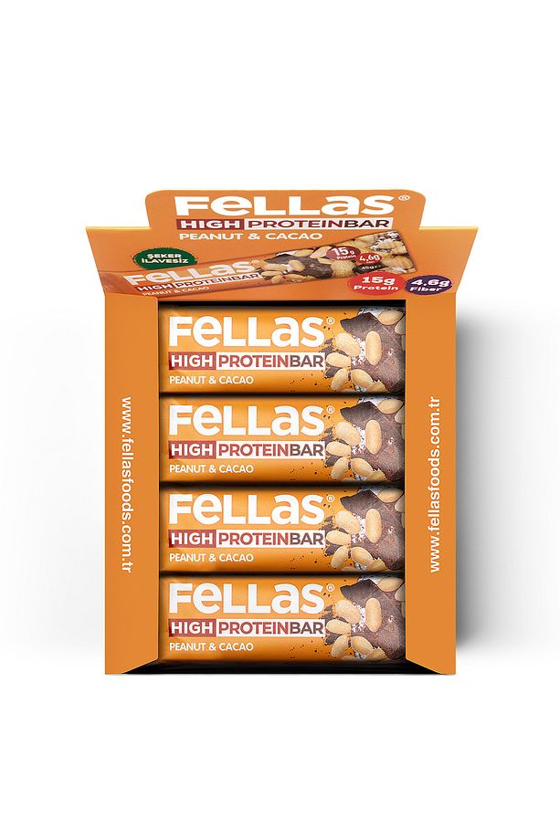 Yüksek Protein Bar - Yer Fıstıklı ve Kakaolu 45 gr x 12 Adet - 5