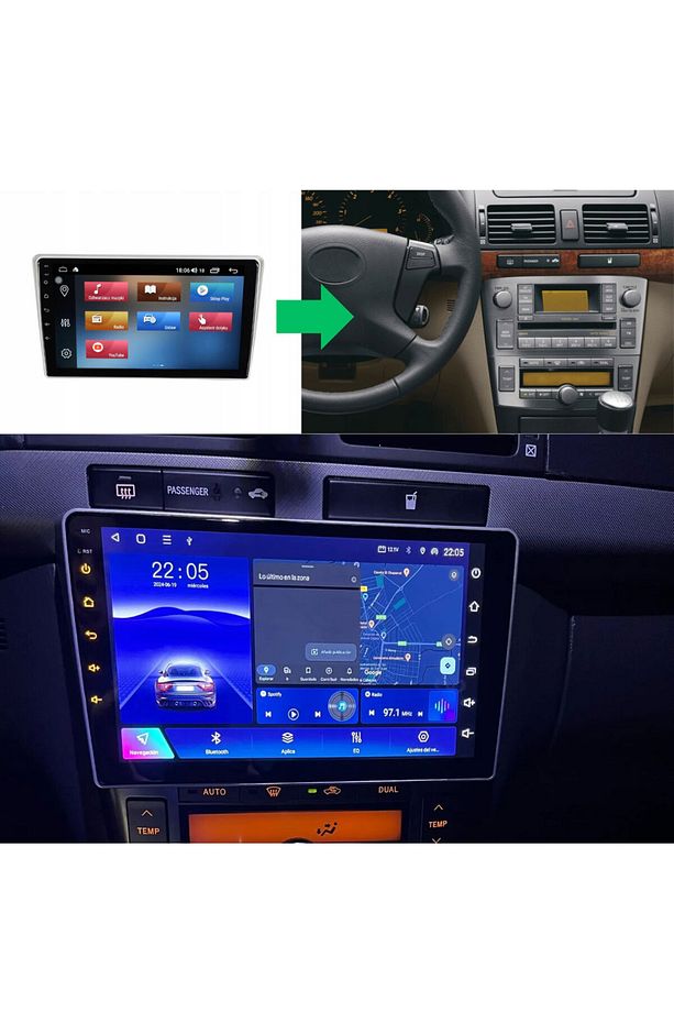 Toyota Avensis Araç Multimedya Android Ekran Carplay Double Teyp 2+32 9" 02-08 Silver BLUEWAY - 5