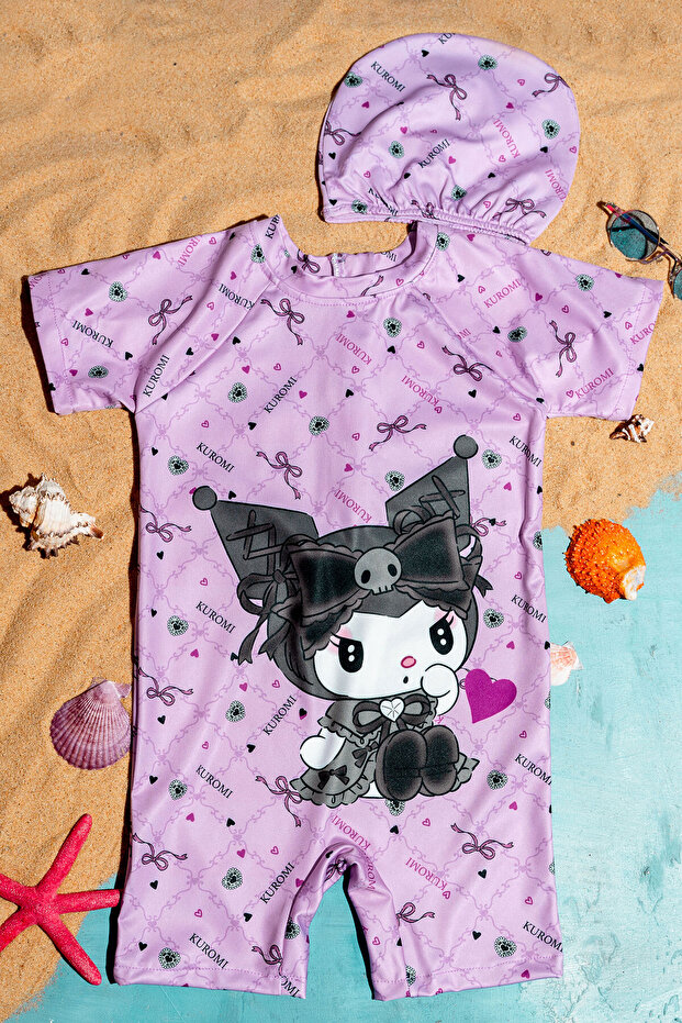 Printed Boned Girl's Swimming Swimsuit