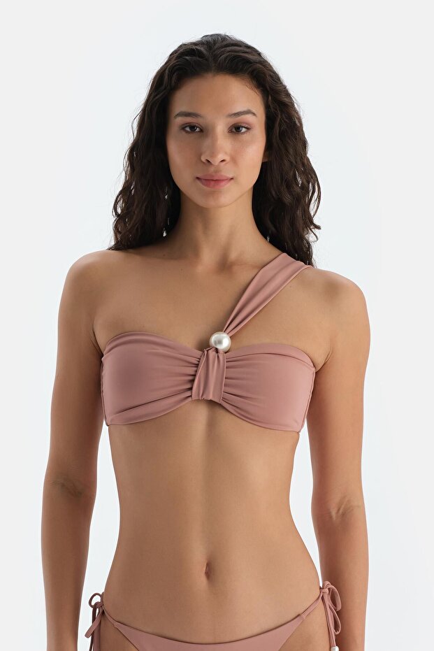 Καφέ στράπλες μπικίνι τοπ - 1