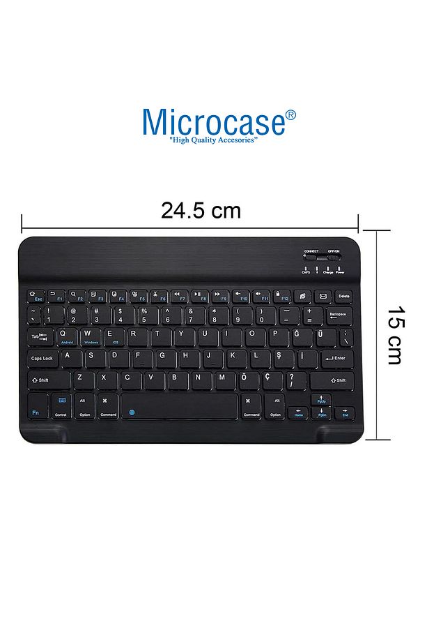 Samsung Galaxy Tab S10 Ultra uyumlu Tablet Çanta+Bluetooth Klavye+Mouse+Tablet Standı Siyah-AL4840 - 6