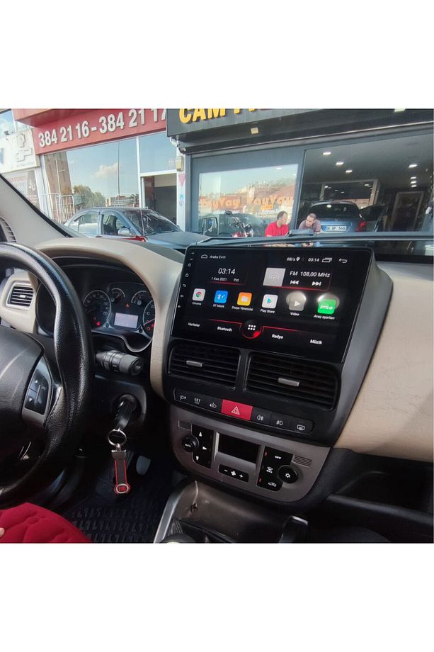 Fiat Doblo Araç Multimedya Android Ekran Carplay Navigasyon Double Teyp 4+64 9" 10-15 Black BLUEWAY - 4