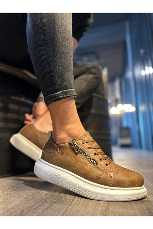Yüksek Taban Günlük Ayakkabı 555 Mat Taba - 4