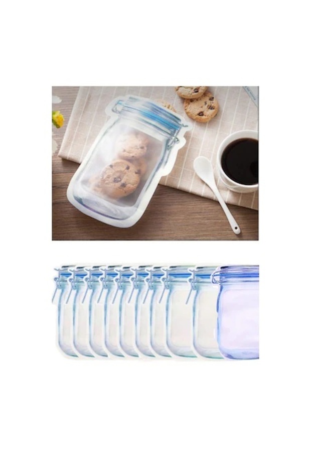 Jar Appearance Ziplock Storage Bag 620 ML (1 Piece) - 3