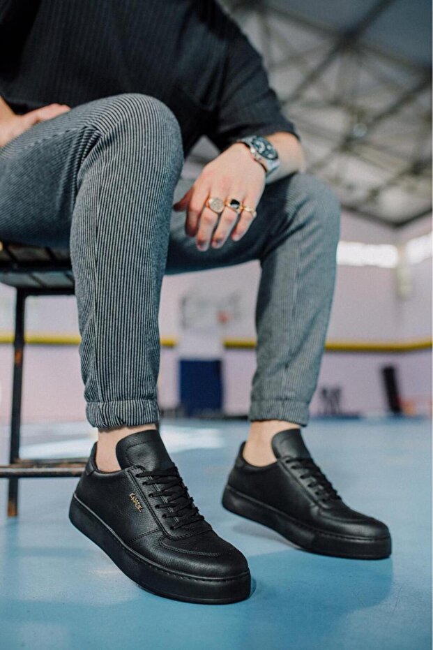 Günlük Ayakkabı 666 Siyah (Siyah Taban) - 5