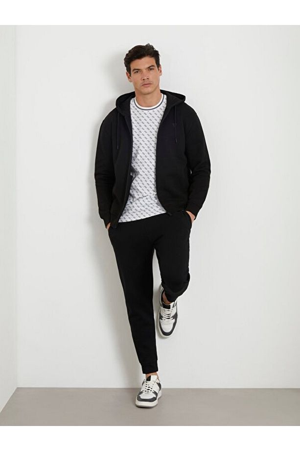 ALDWIN ZIP HOODED SW Erkek Siyah Eşofman Üstü Z2YQ28K9V31-JBLK - 2