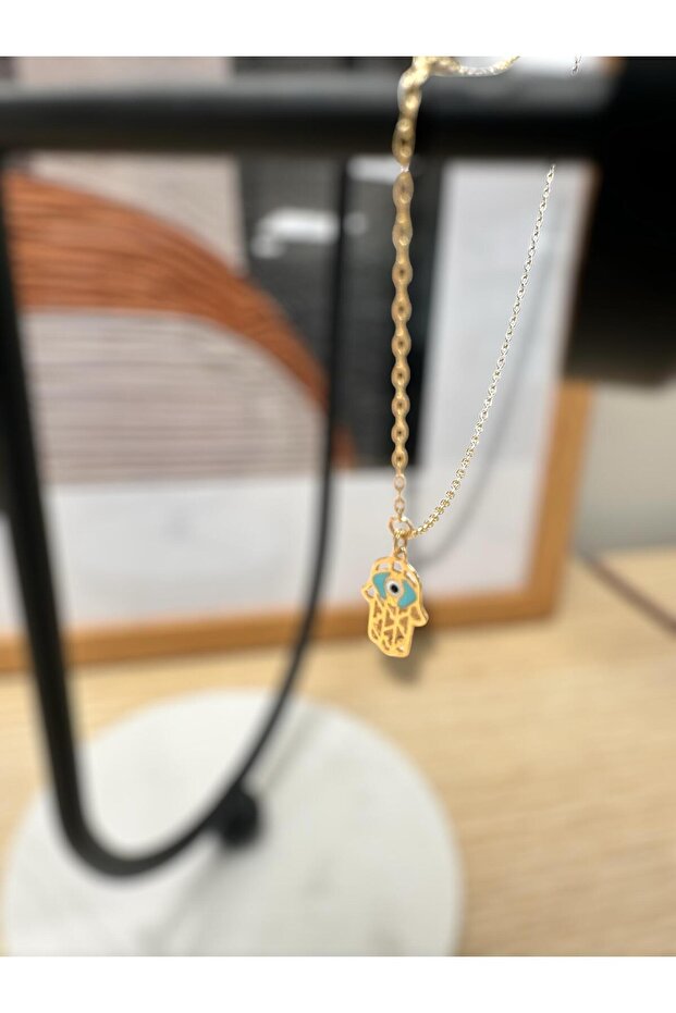 18 AYAR ALTIN FATİMANIN ELİ KOLYE - 4