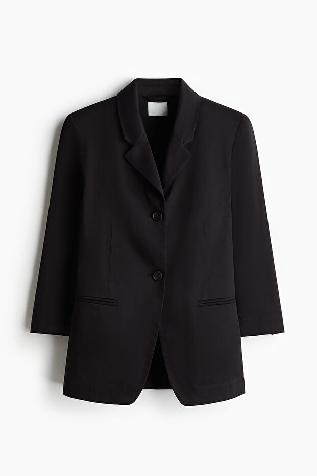 3/4 Boy Kollu Blazer - 2