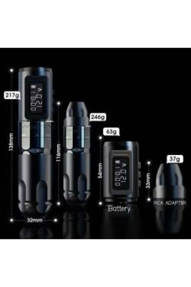 Mars-U Stroke Ayarlı Kablosuz Dövme Makinesi - Black - 4