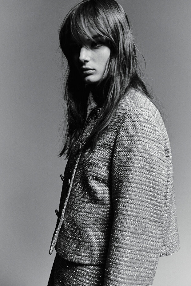 Tekstüre Kruvaze Ceket - 4