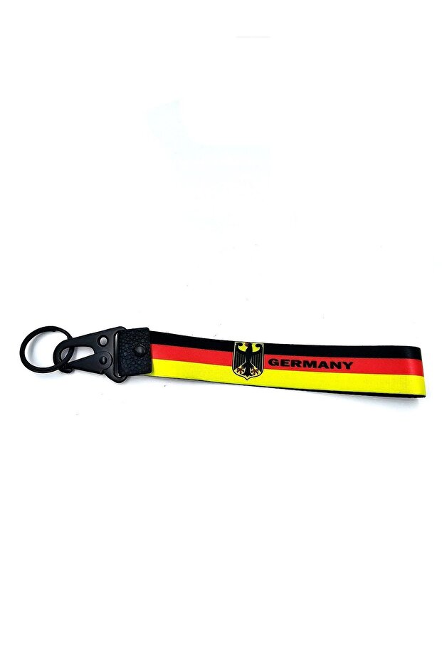 DEUTSCHLAND Adac Designed Metal Keychain with Cloth Accessory 1st Class Material