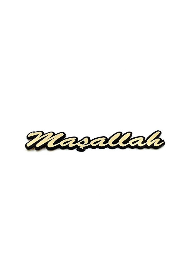 Mashallah 3D Text Crest Plexi Sticker