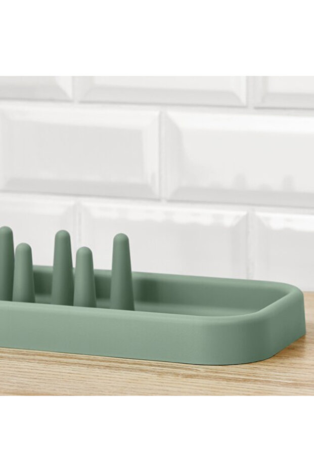 منصة تجفيف الأطباق, أخضر رمادي فاتح, 48 سم - 3