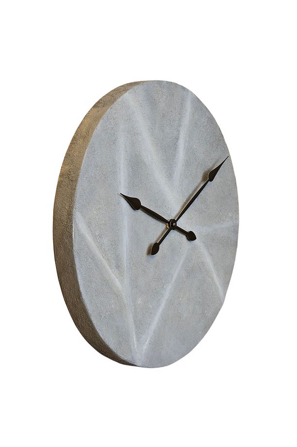 Essence - Beton Serisi Gri Saat - Dekoratif Ahşap Duvar Saati - 5