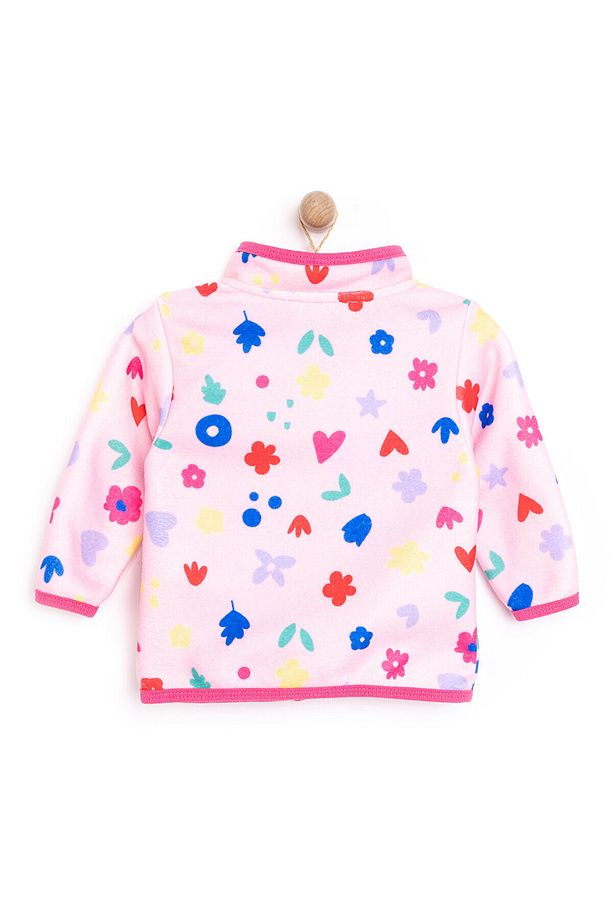 HelloBaby Basic Metraj Baskılı Polar Hırka Kız Bebek - 3