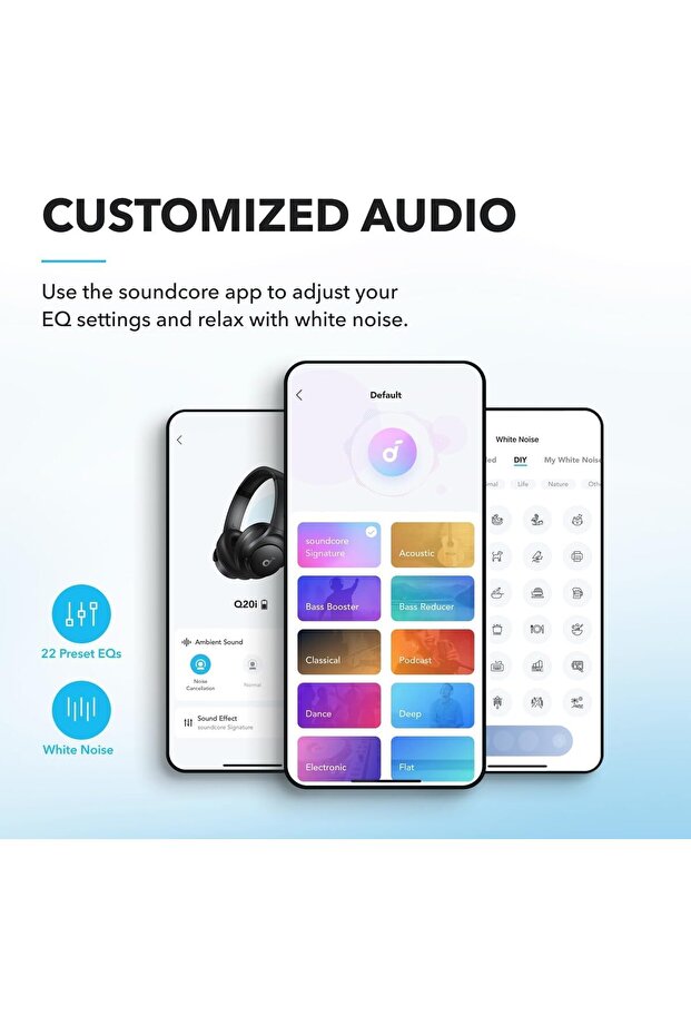 سماعات رأس Life Q35 متعددة الأوضاع بتقنية إلغاء الضوضاء النشطة بتقنية Ldac لصوت لاسلكي عالي الدقة - 4