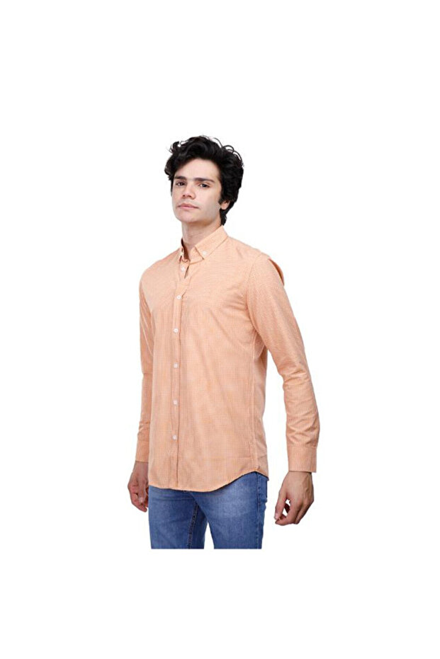قميص رجالي كاجوال 1200272 مقاس 2xl-برتقالي