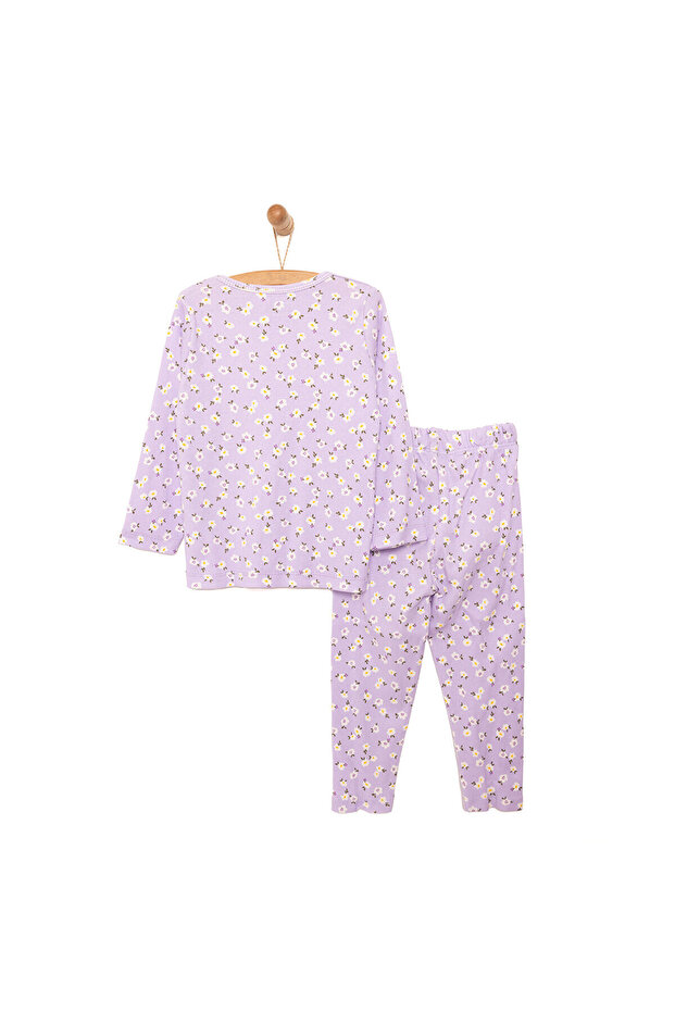 HelloBaby Kaşkorse Çiçek Desen Uzun Kol Pijama Takımı - 2