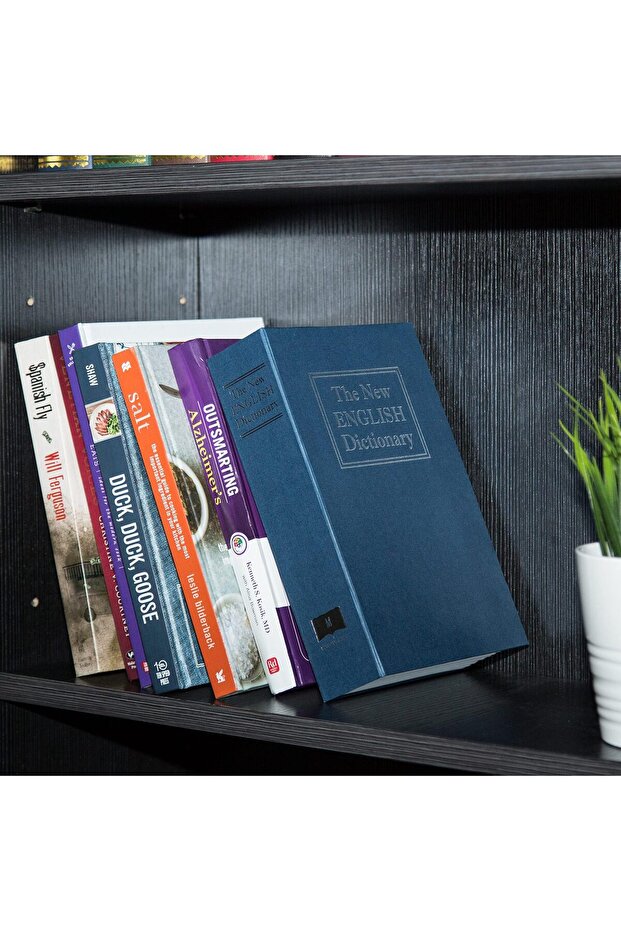 خزنة كتب بقفل تركيبي كبير أزرق - 2