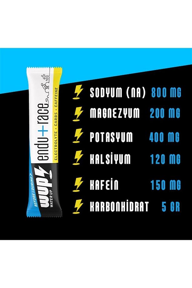 Wup Endu Race Yoğun Elektrolit, Kafeinli Limonlu 40 Saşe Toz Efervesan - 5