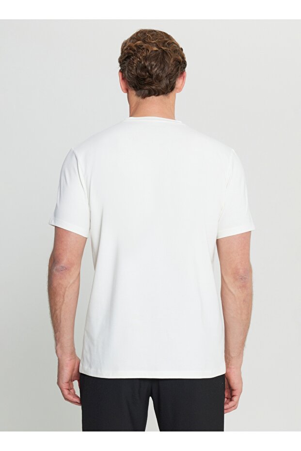 Altınyıldız Classics Bisiklet Yaka Baskılı Ekru Erkek T-Shirt ACE091252408_EKR - 5