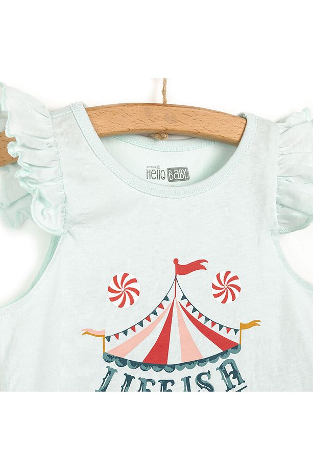HelloBaby Basic Sirk Temalı Fırfırlı Atlet-Şort Kız Bebek - 3