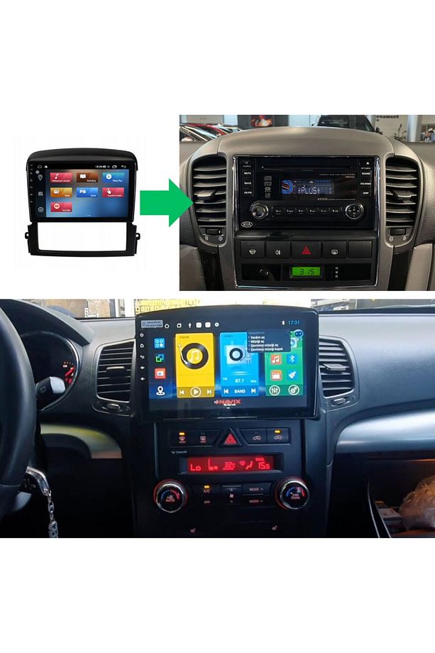 Kia Sorento Araç Multimedya Android Ekran Carplay Navigasyon Double Teyp 4+64 9" 06-10 Black BLUEWAY - 5