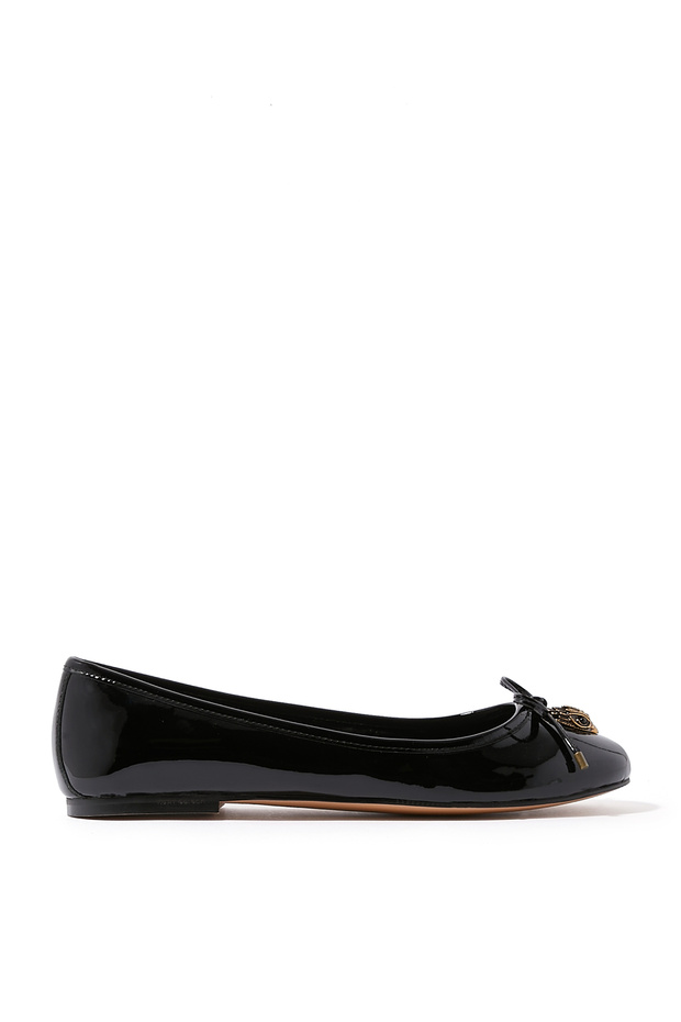 Eagle patent leather ballerina shoes