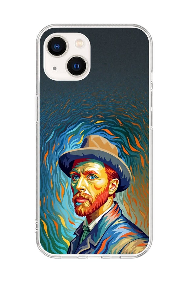 iPhone 14 Plus Compatible Transparent Case with Vincent Van Gogh Design