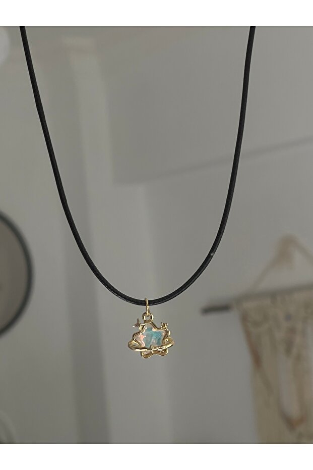 Gold Star Star Hologram Stainless Necklace Y2K Pinterest Unisex